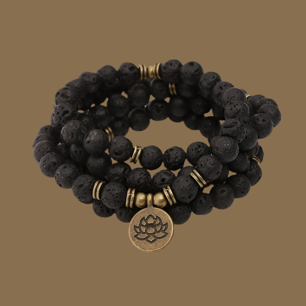LAVA Mala 108 Perlen LOTUS
