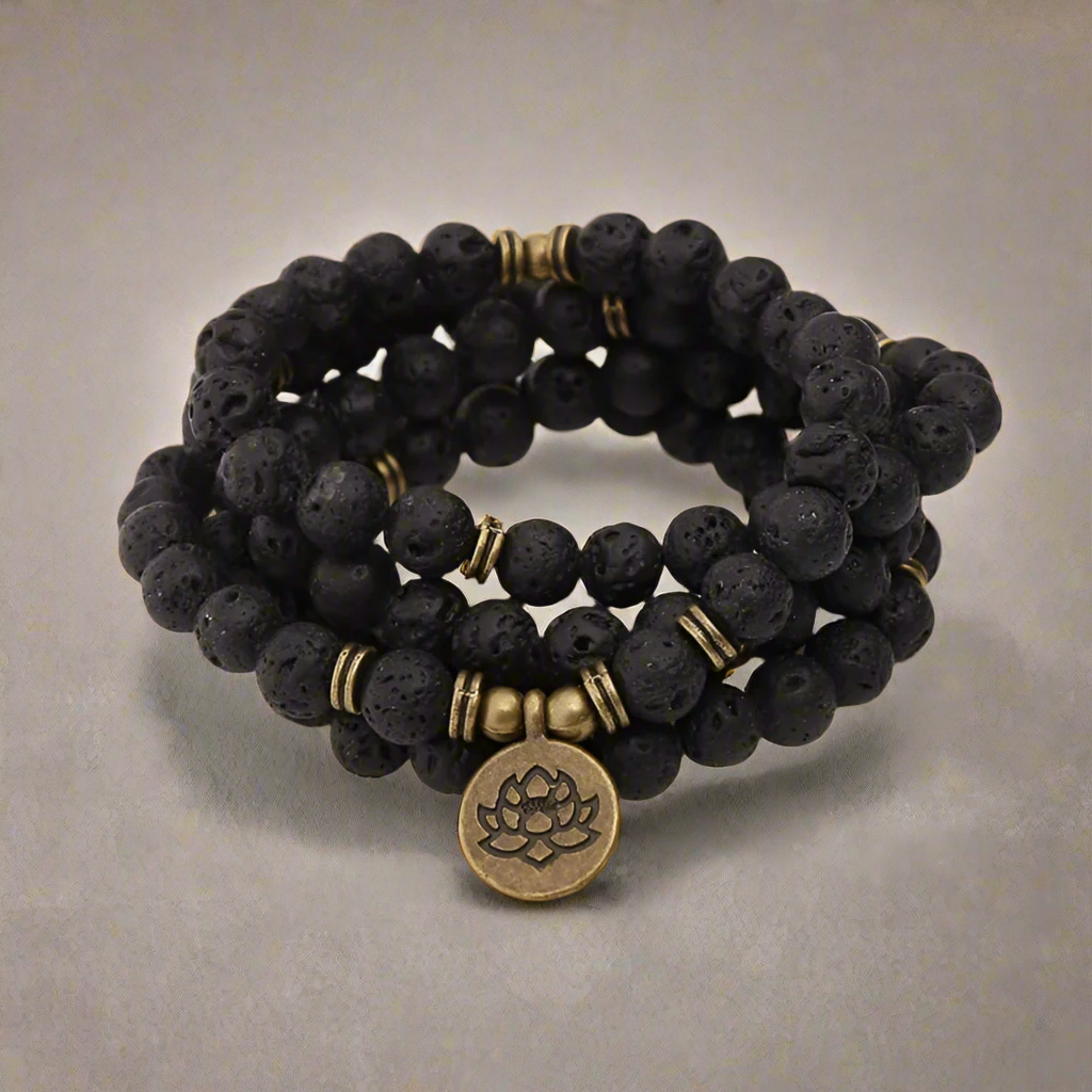 LAVA Mala 108 Perlen LOTUS
