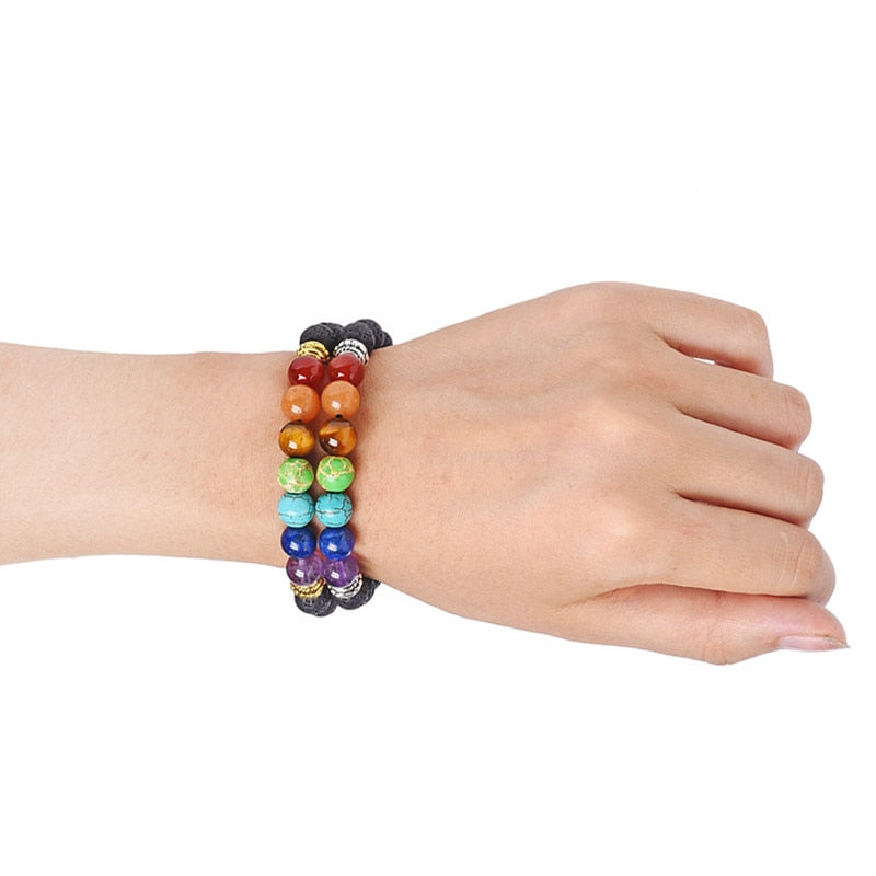 LEBENSBAUM Chakra ARMBAND Lavastein - Juwelanda