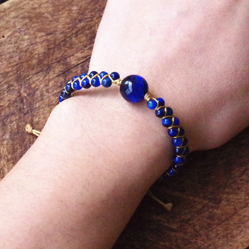 INTUITION Blaues Tigerauge Armband - Juwelanda