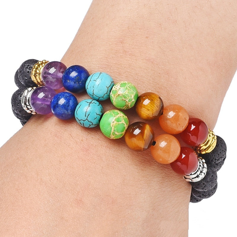 LEBENSBAUM Chakra ARMBAND Lavastein - Juwelanda