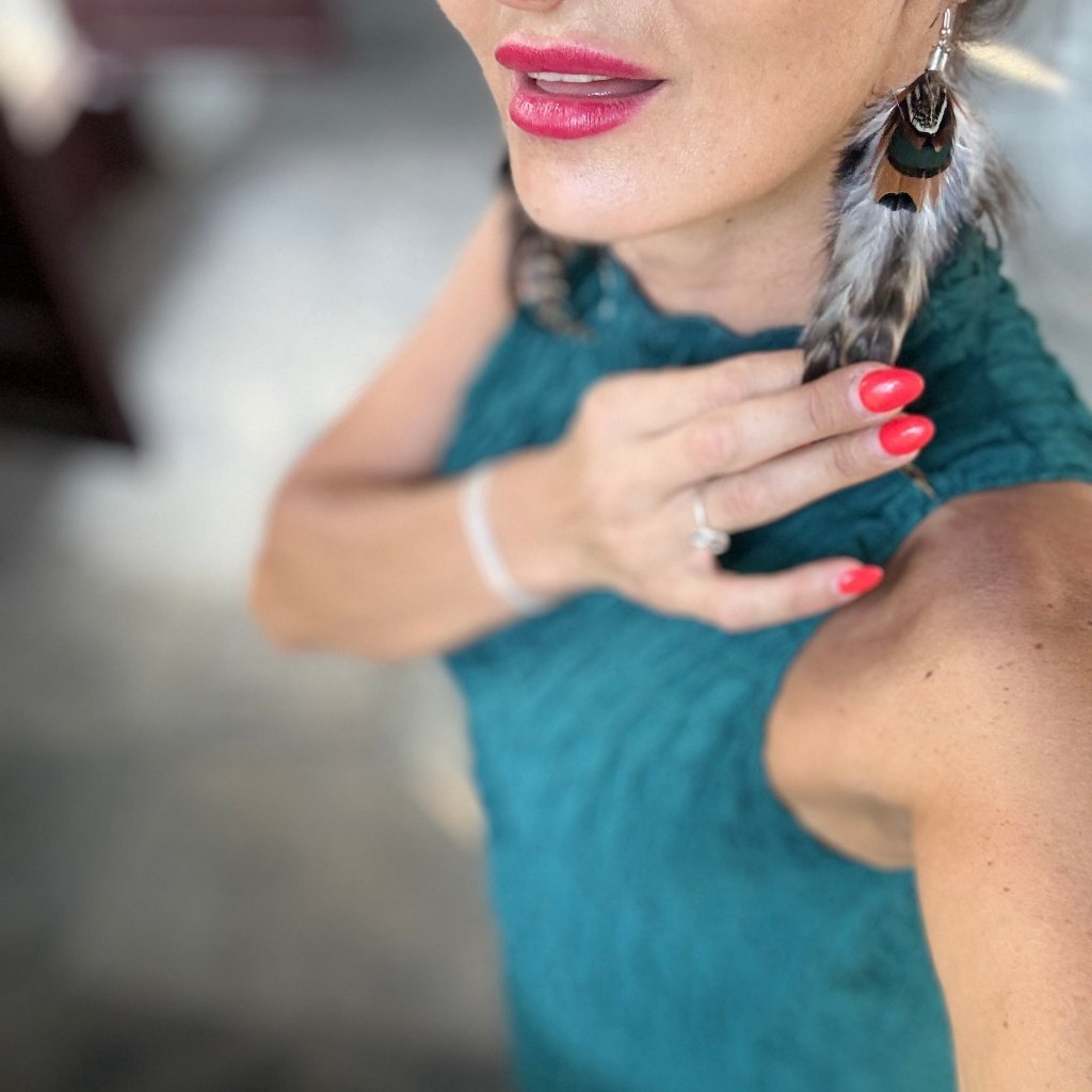 Boho Ohrringe mit Federn - Bohemian Style bei Juwelanda