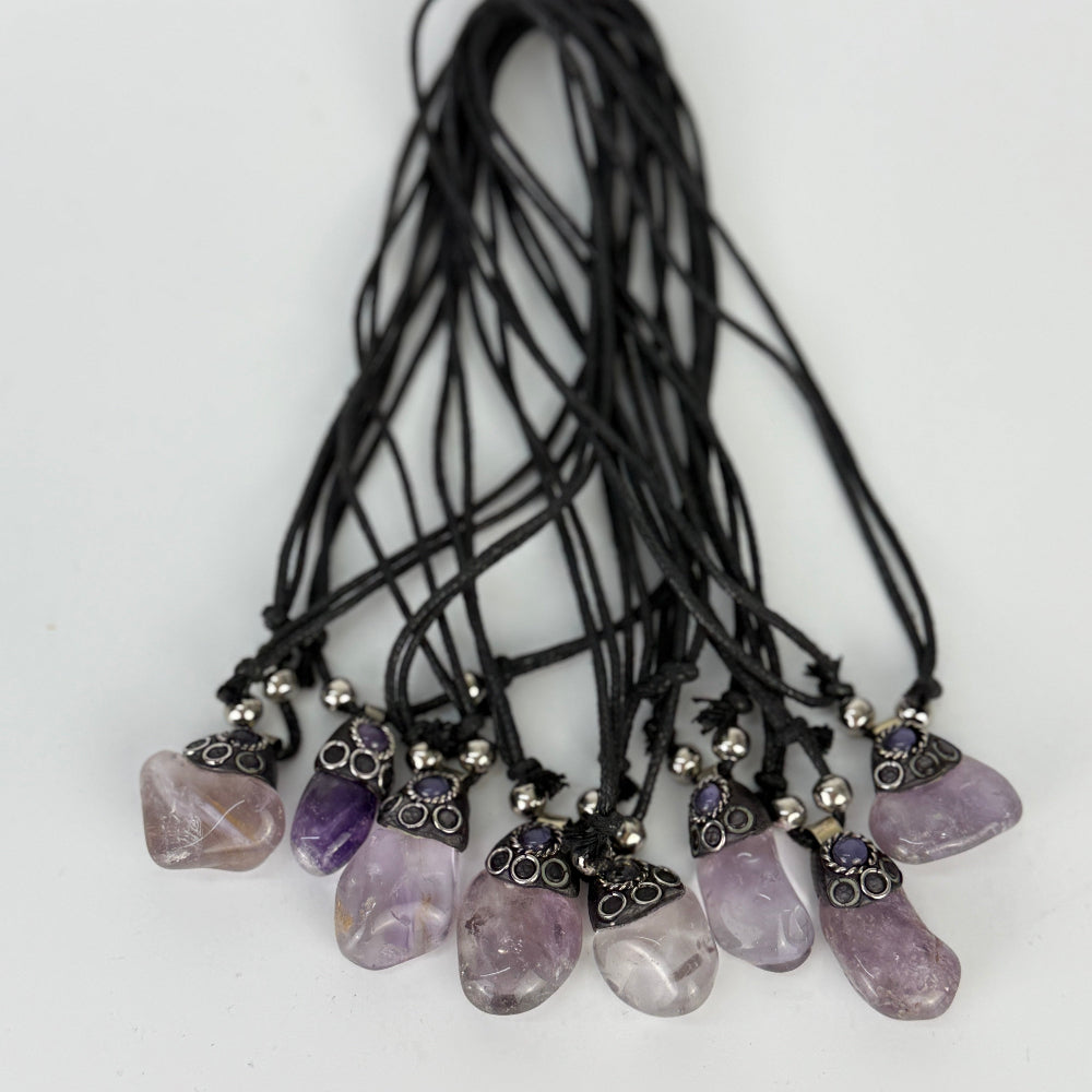 Handgemachte Amethyst Halskette – Spiritueller Schmuck aus Peru