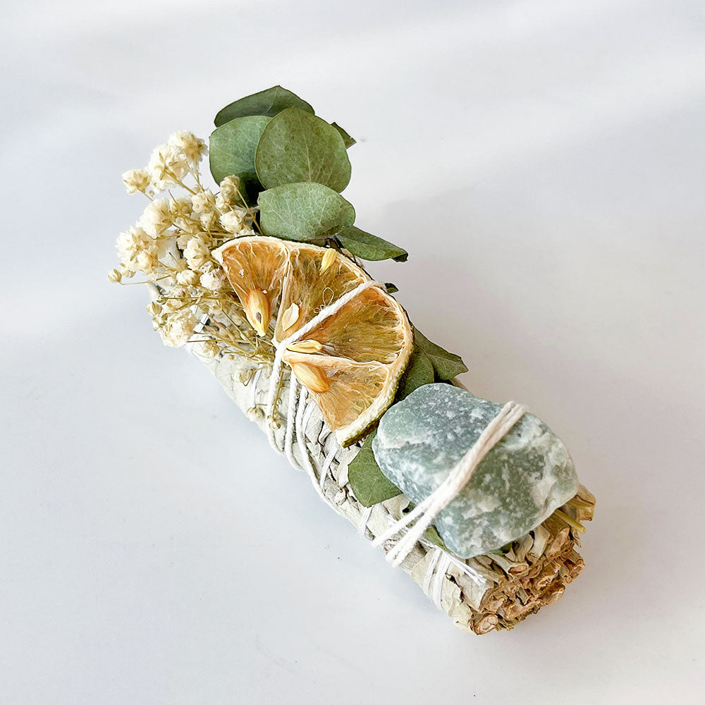  7-teiliges Räucher-Set - Weißer Salbei, Palo Santo & Selenit | Juwelanda