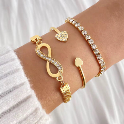 HERZKLANG – Goldfarbenes Armband-Set