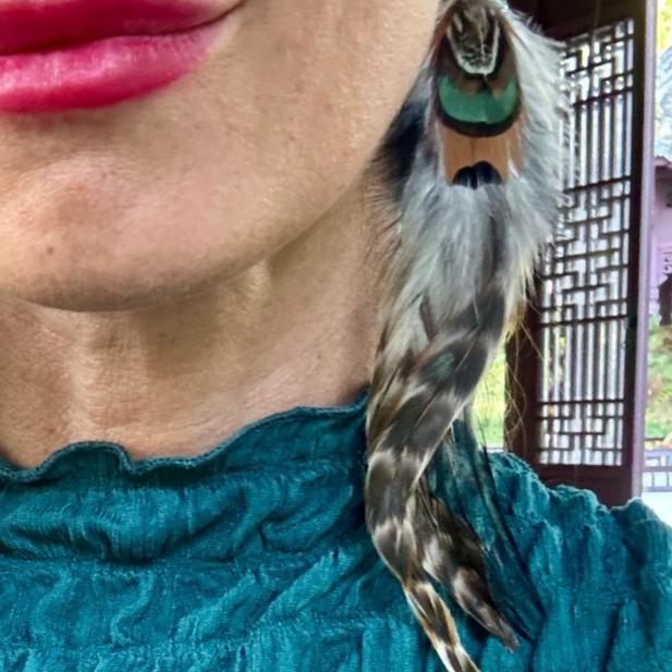 Boho Ohrringe mit Federn Juwelanda Ewa