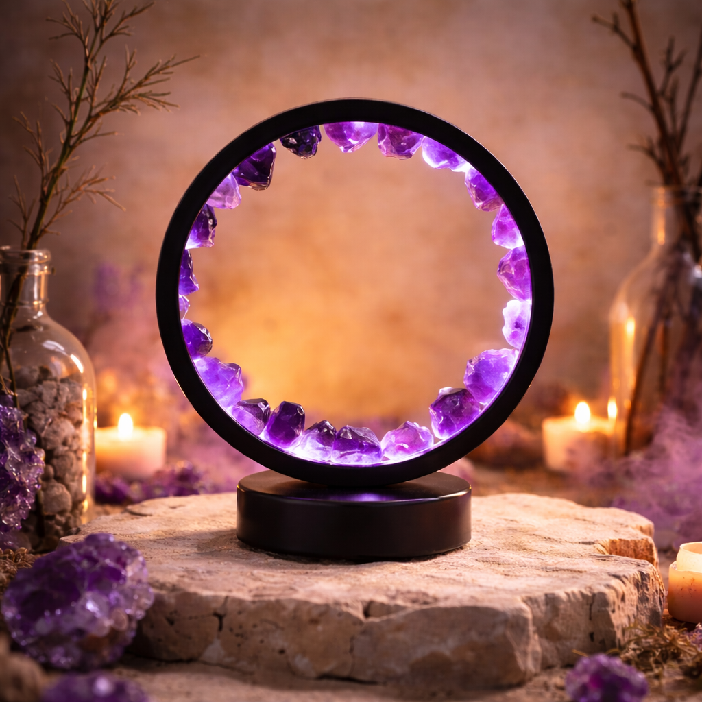 Amethyst Edelsteinlampe „Innere Stille“ – Ruhe & Harmonie | JUWELANDA