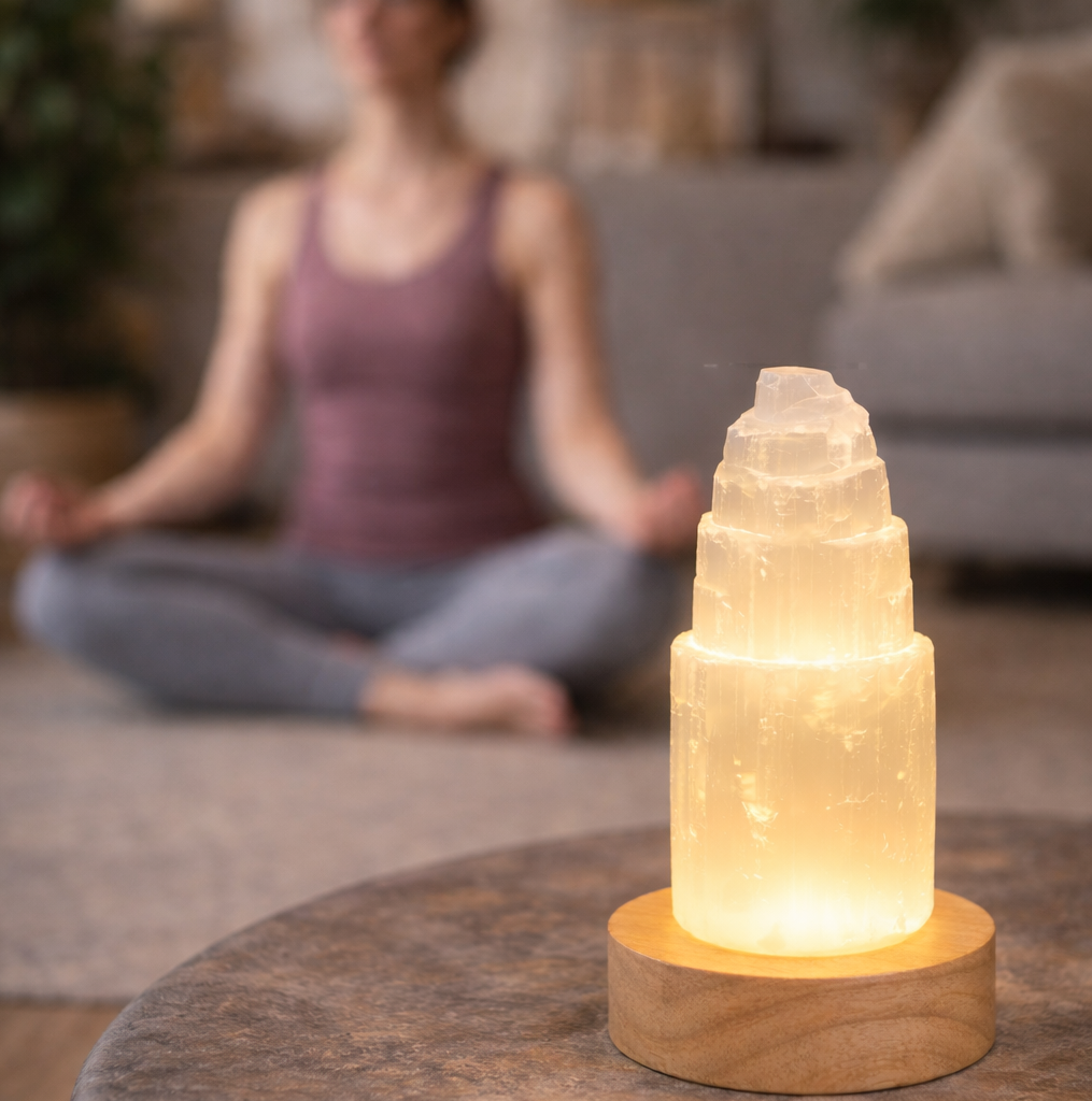 SELENIT MONDLICHT – Kristalllampe für Klarheit, Ruhe & erholsamen Schlaf