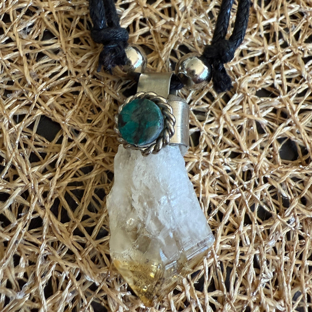 Citrin Halskette Lebensfreude Peru | Handgefertigt | Heilstein Halskette Optimismus Fülle