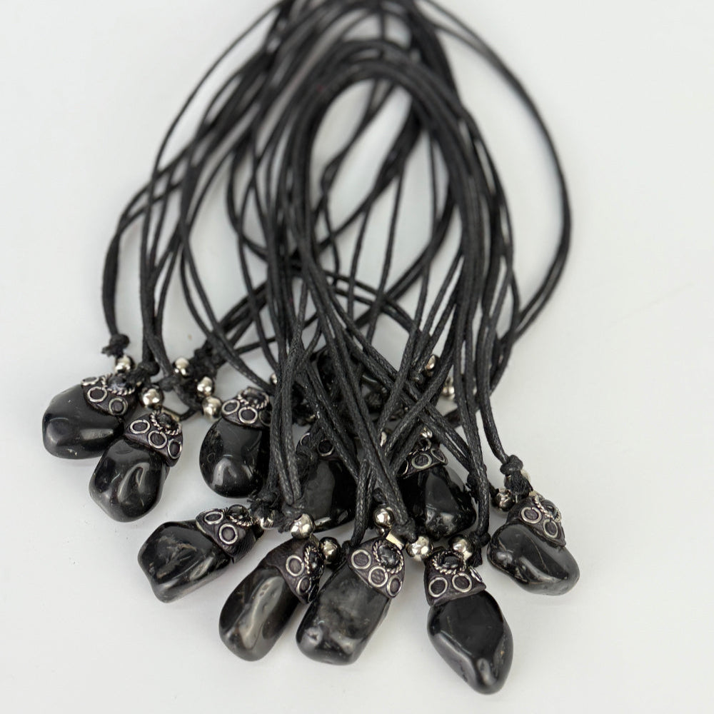 Handgefertigte Obsidian-Halskette aus Peru – Schutz & Klarheit