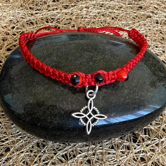 Handgefertigtes Rotes Hexenarmband aus Peru – Schutz & Energie