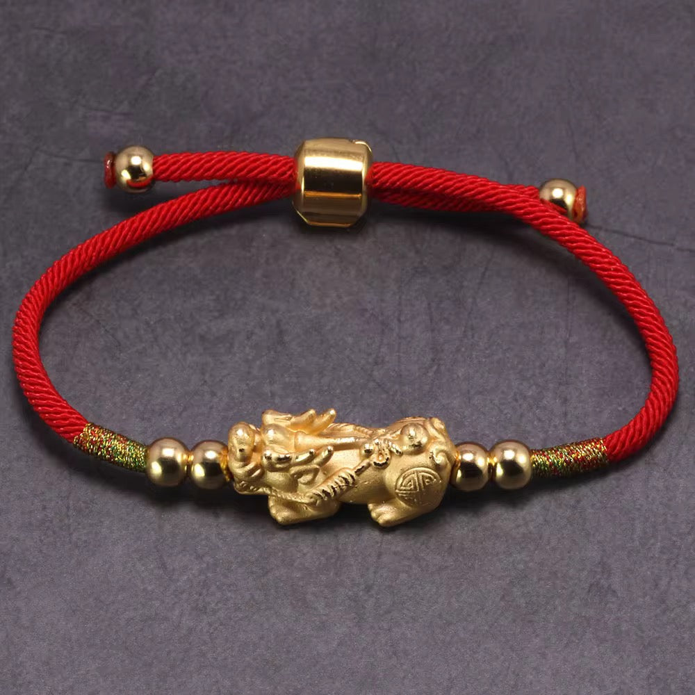Pi Yao - Glücksarmband - Seilarmband vergoldet