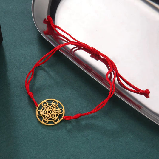 Heilige Geometrie Armband – Metatrons Würfel aus Edelstahl  - Juwelanda - spiritueller Schmuck