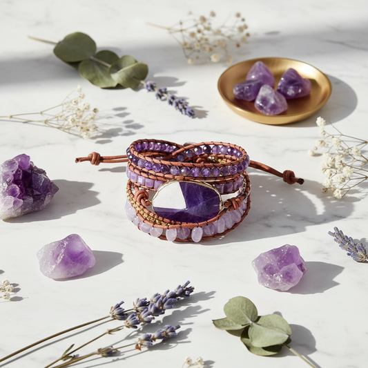 INNERE HARMONIE Amethyst-Wickelarmband