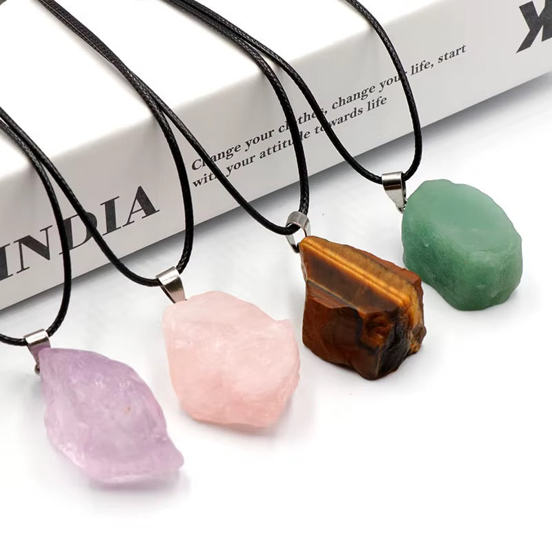 SOUL STONE Halskette mit echtem Naturstein-Anhänger