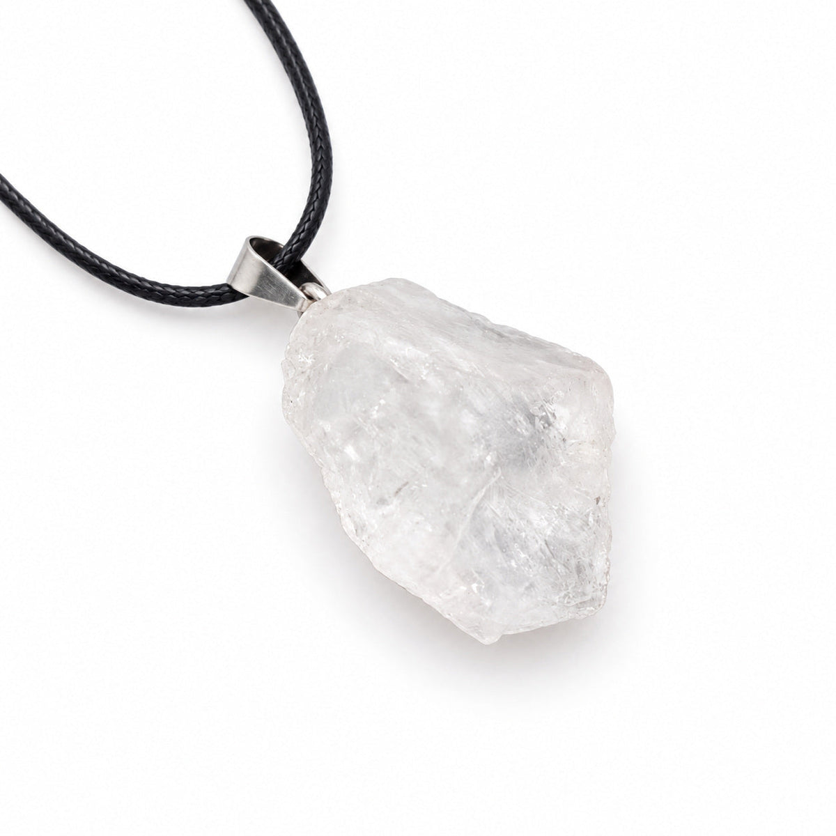 SOUL STONE Bergkristall Naturstein-Anhänger mit Halskette
