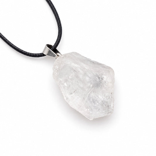 SOUL STONE Bergkristall Naturstein-Anhänger mit Halskette