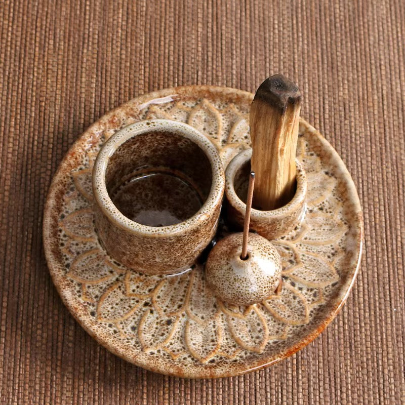 Keramik Räucherschale für Salbei & Palo Santo - Meditation & Rituale | Räucherhalter