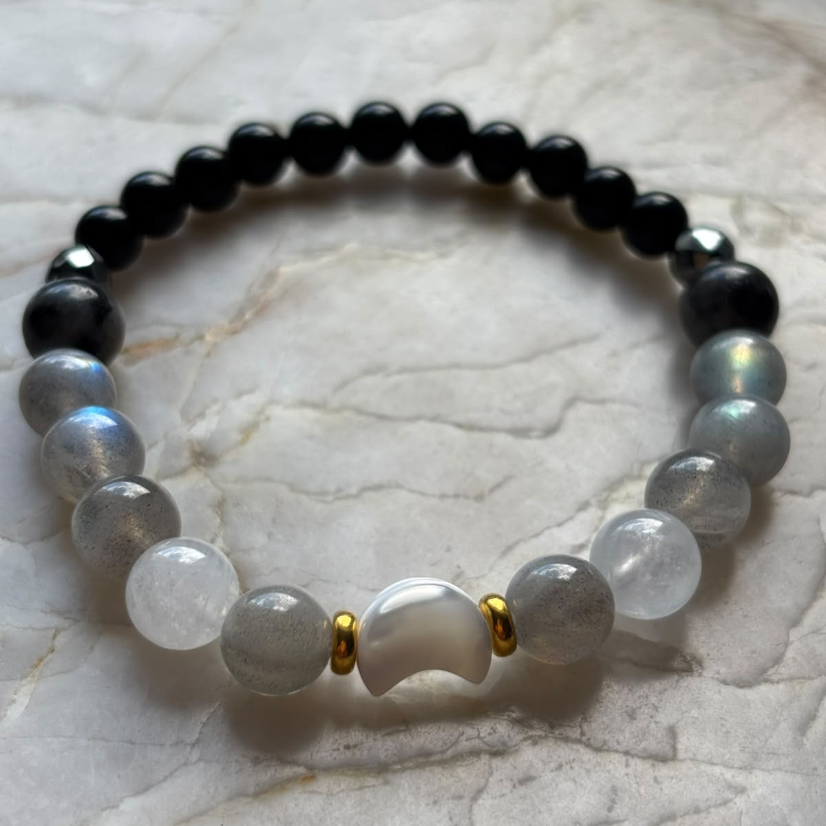 NEW MOON Armband mit Mondstein 