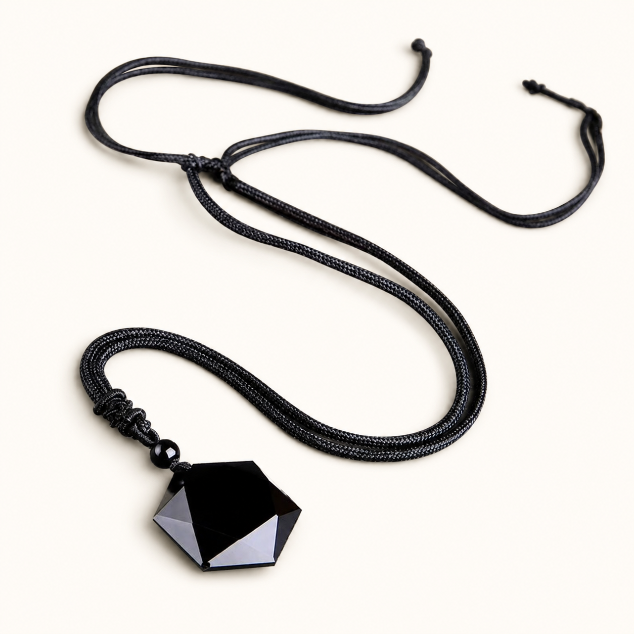 Premium-Talisman aus schwarzem Obsidian