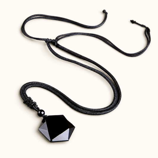 Premium-Talisman aus schwarzem Obsidian