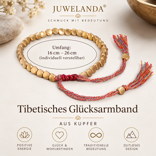 Tibetisches Glücksarmband aus Kupfer