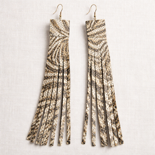 URBAN GODDESS Ohrringe aus Leder - México City Limited Edition - Zebra