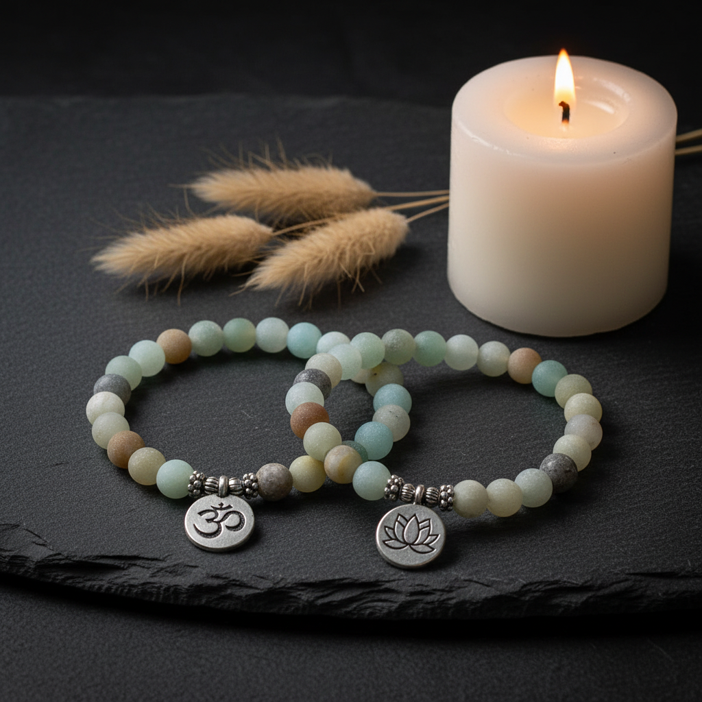 AMAZONIT Armband für Yoga und Meditation