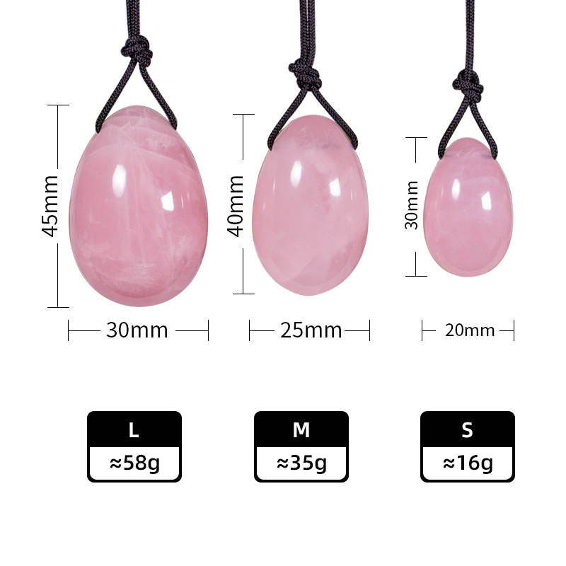 YONI Eier Set ROSENQUARZ - Juwelanda