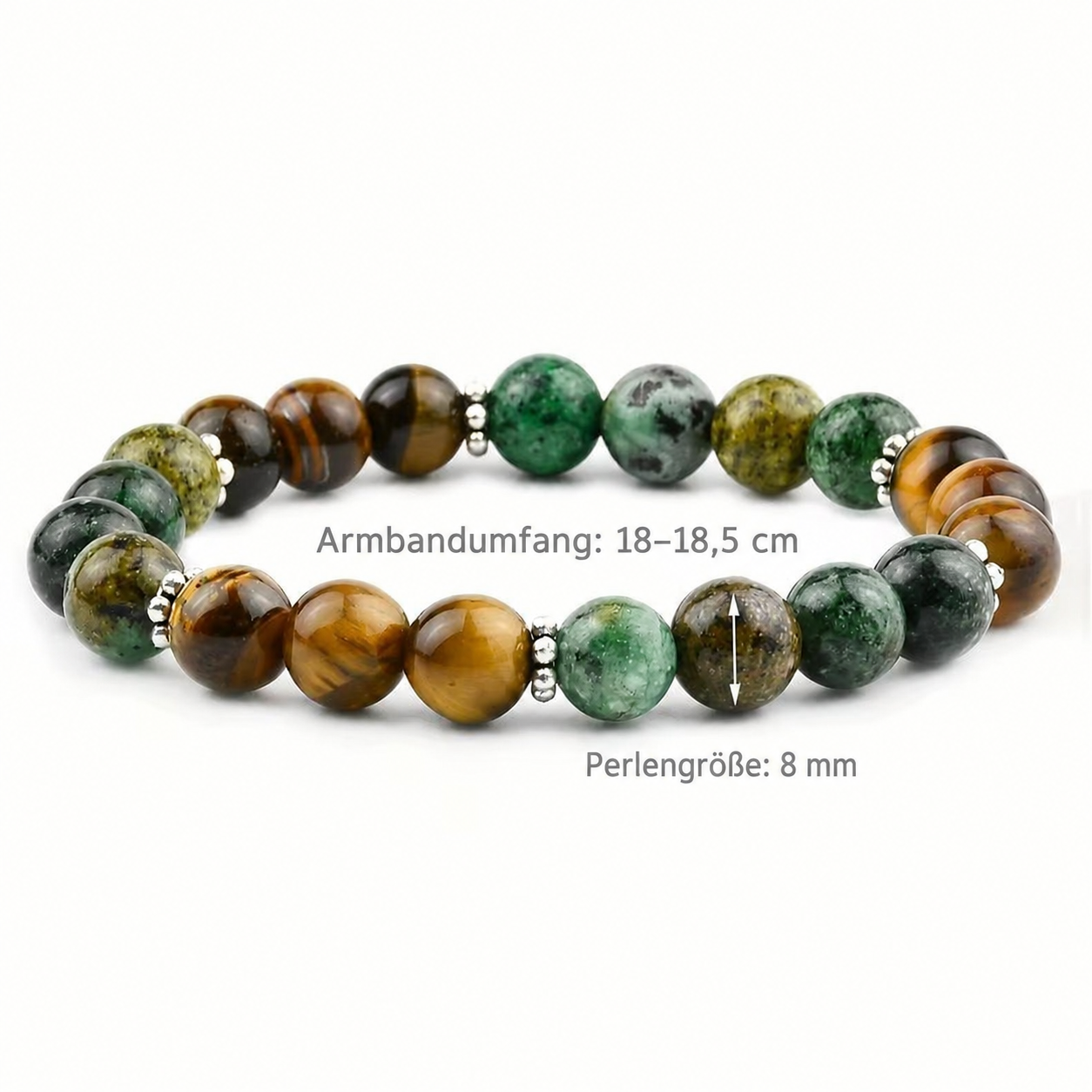 Tigerauge & Afrikanischer Türkis Armband – KRAFT & BALANCE