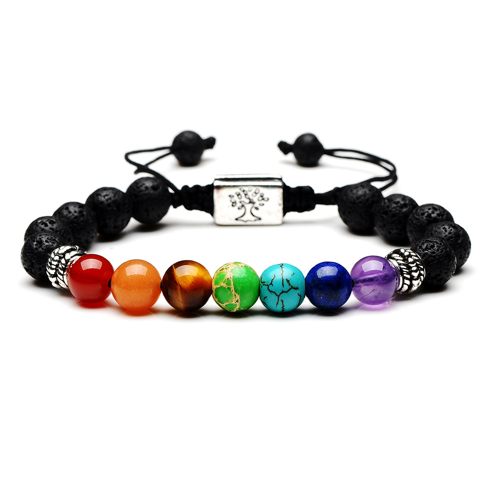 LEBENSBAUM Chakra ARMBAND Lavastein