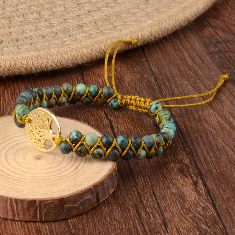 Verstellbares Boho-Armband mit Lebensbaum