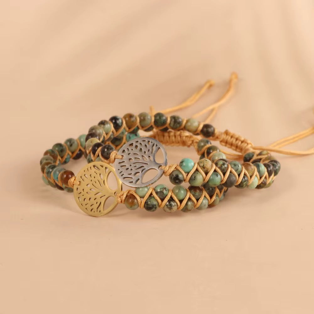 Lebensbaum Armband Jaspis
