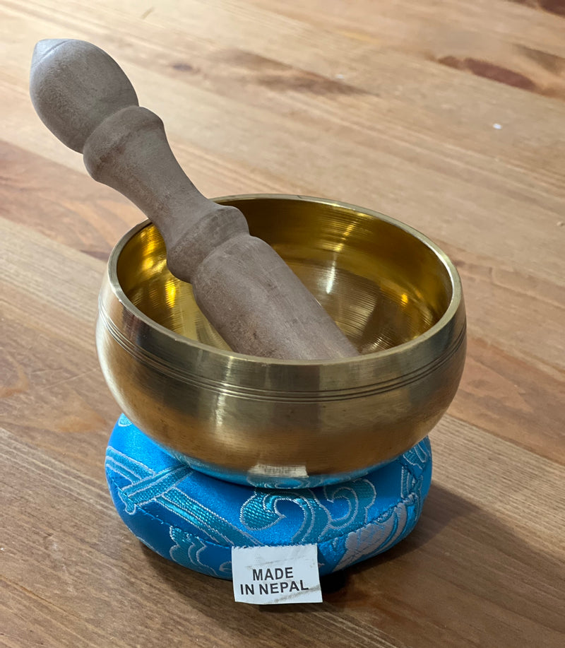 Tibetische Messing-Klangschale mit Kissen - Juwelanda