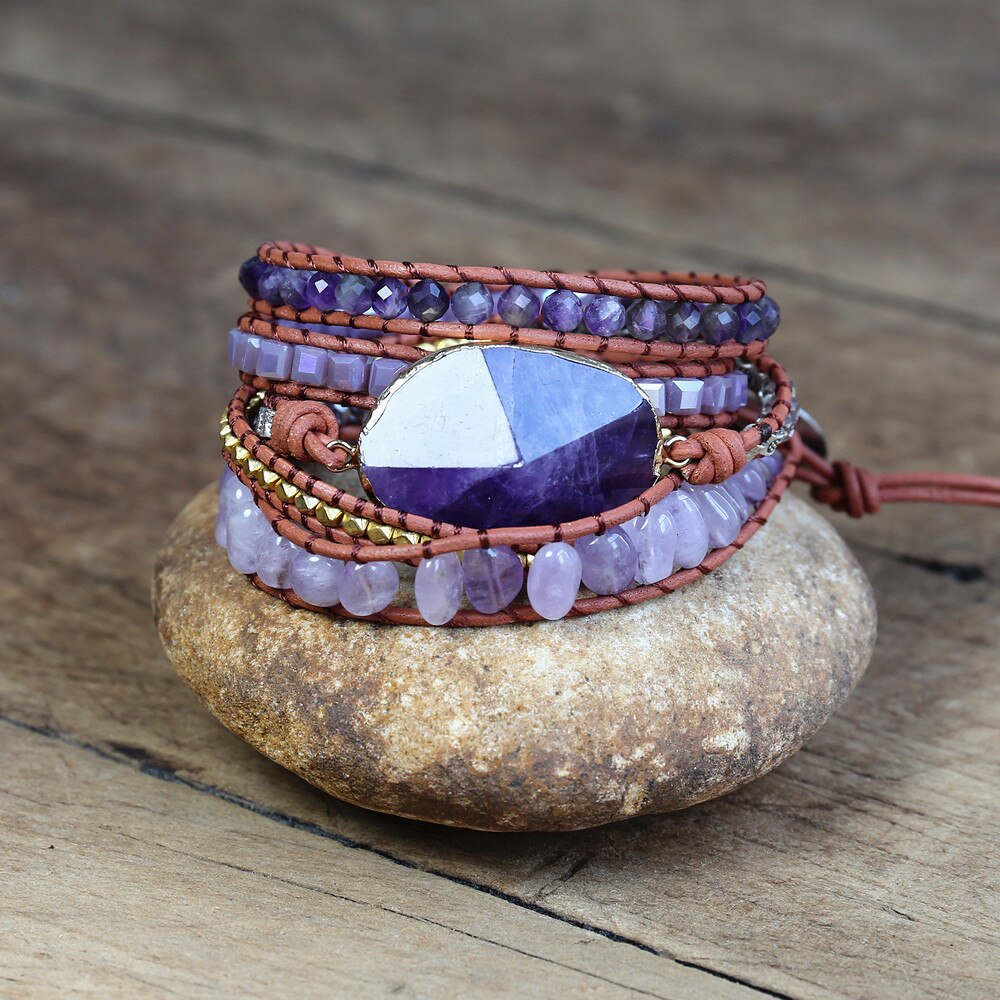 INNERE HARMONIE Amethyst-Wickelarmband