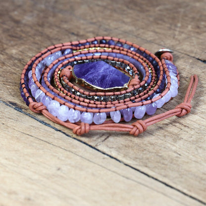 Violettes Natursteinarmband von JUWELANDA