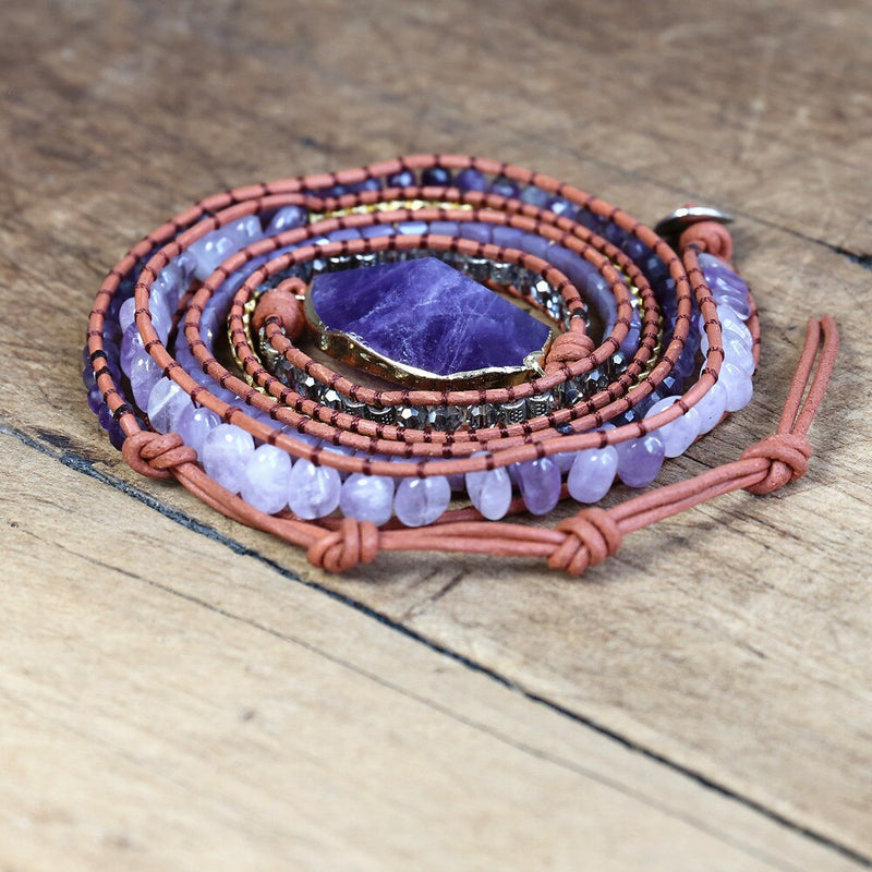 INNERE HARMONIE  - Amethyst Wickelarmband - Juwelanda