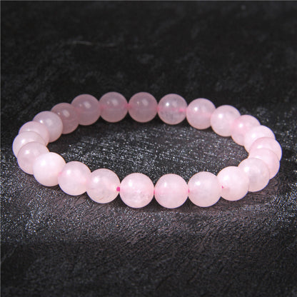 Dreifach-Armband "Vertrauen in die Liebe" aus Rosenquarz, Rhodonit und Onyx - Juwelanda