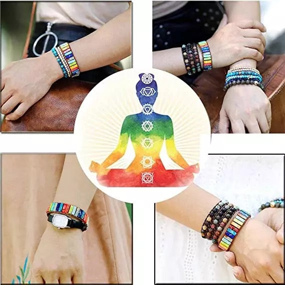 JASPIS Buntes CHAKRA Armband - Juwelanda