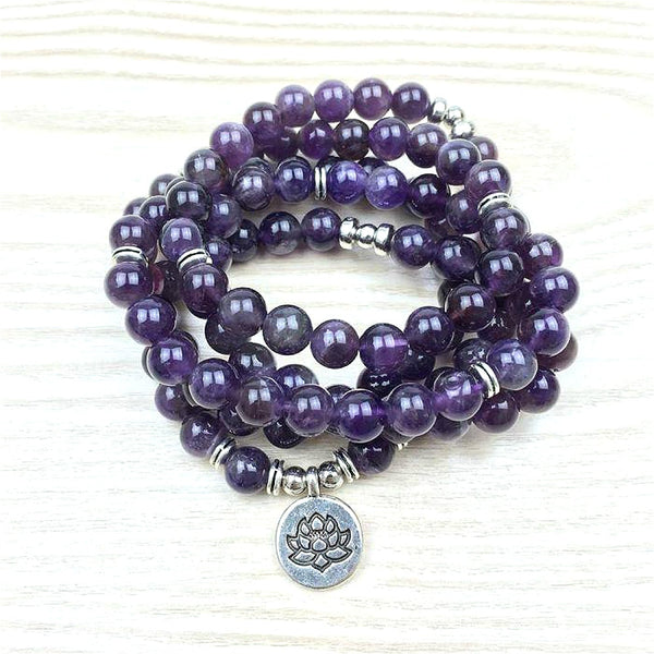 AMETHYST Mala - 108 Perlen - Juwelanda