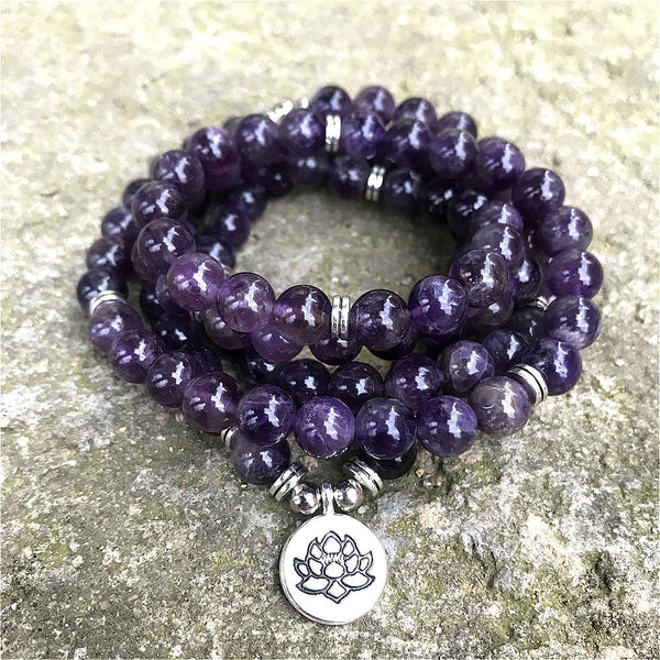 AMETHYST Mala - 108 Perlen - Juwelanda