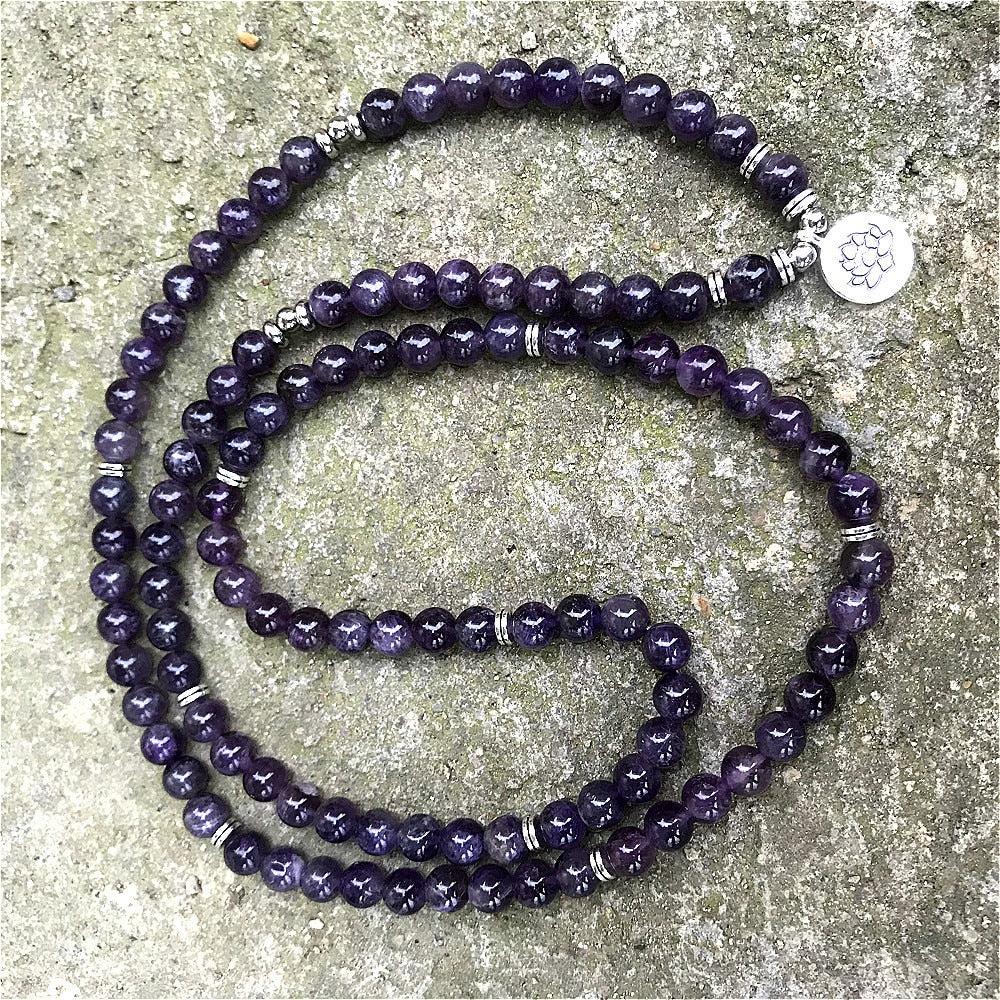 AMETHYST Mala - 108 Perlen - Juwelanda