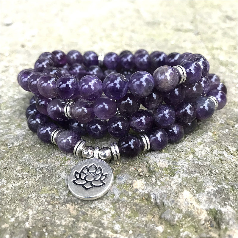 AMETHYST Mala - 108 Perlen - Juwelanda