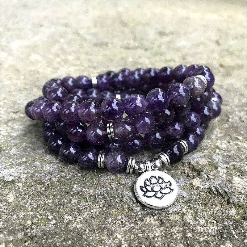 AMETHYST Mala - 108 Perlen - Juwelanda