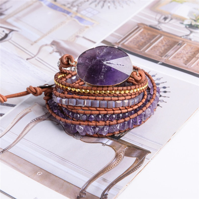 INNERE HARMONIE  - Amethyst Wickelarmband - Juwelanda