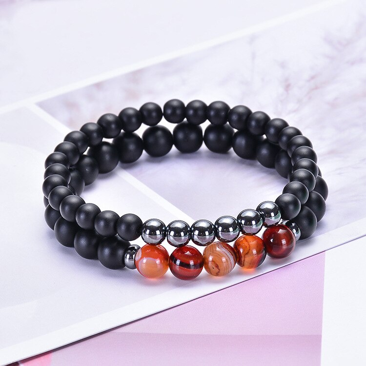 Balancierende Hämatit Achat Schutz-Armbänder - Juwelanda