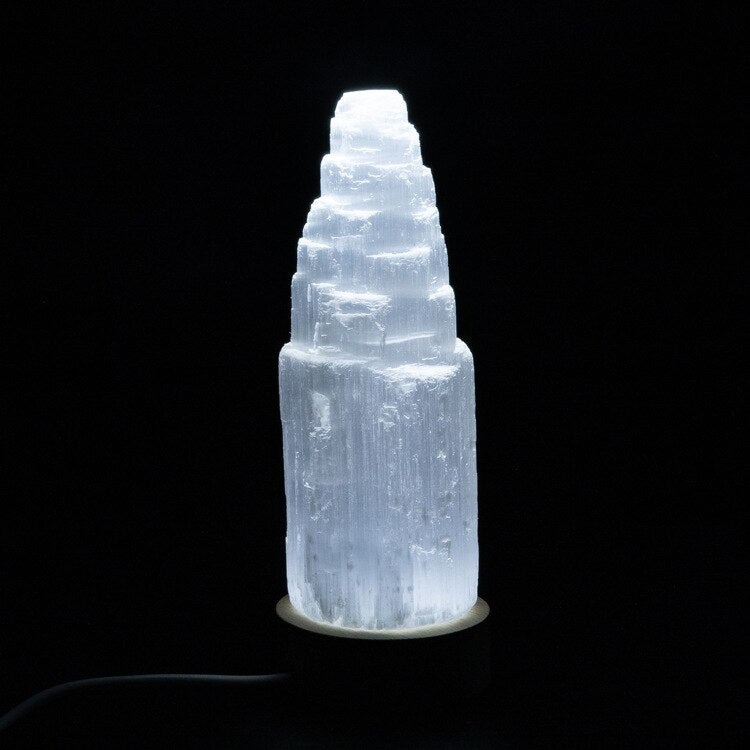 KLARHEIT Selenit Kristalllampe - Juwelanda