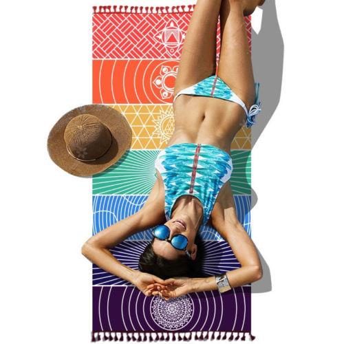 7 Chakra Tuch - Regenbogen Boden- und Wandtuch - Juwelanda